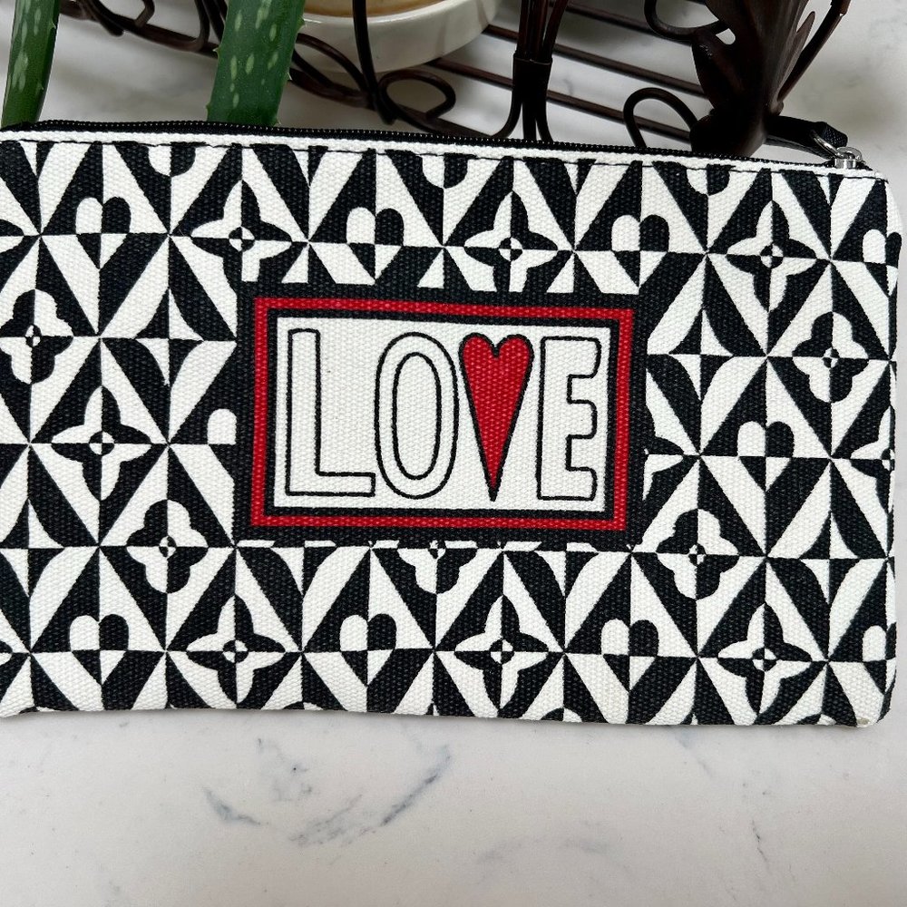 "LOVE" Brighton Canvas Zipper Bag